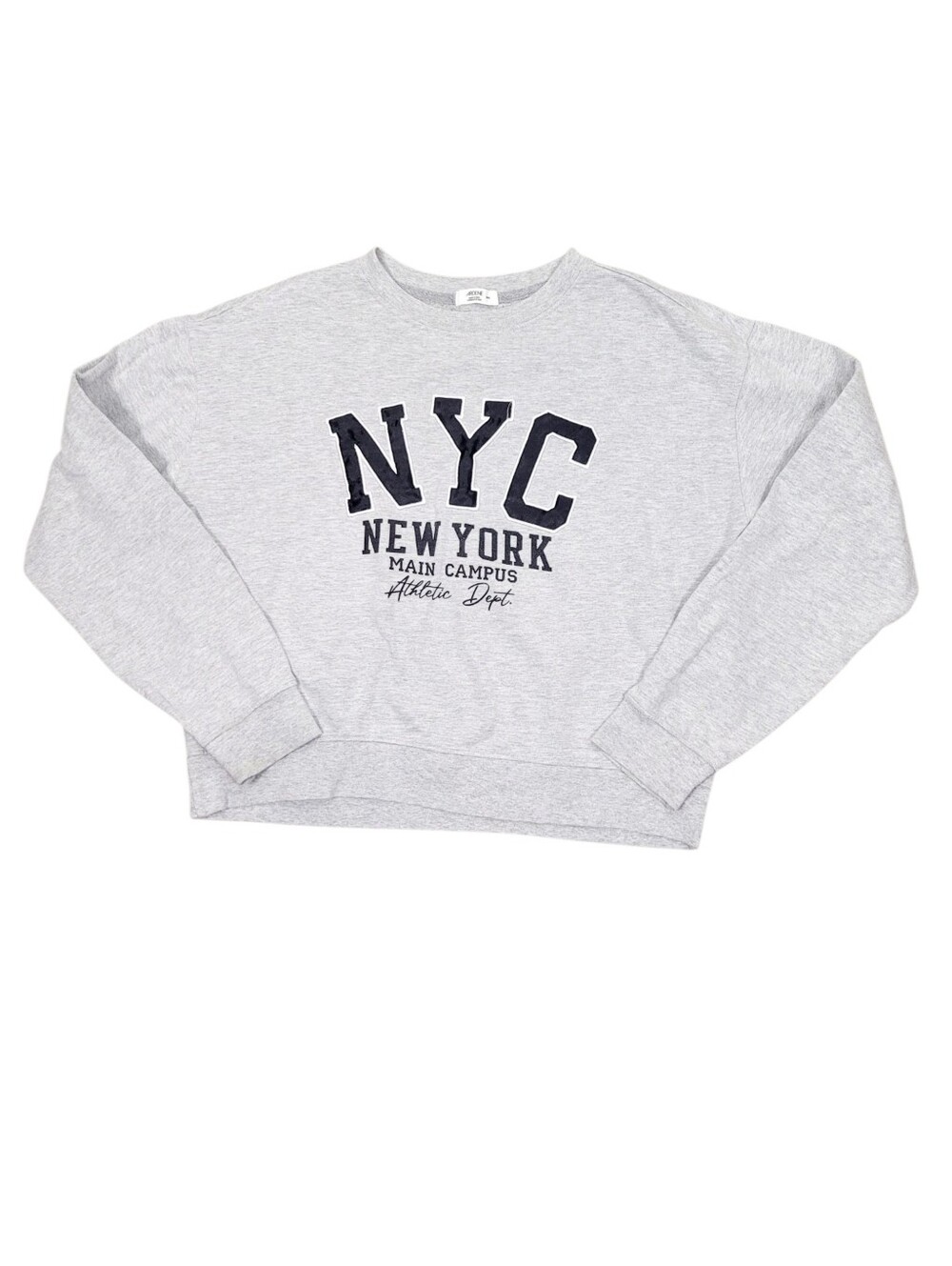 2/$20 Ardene Grey New York Sweatshirt Top Size: M